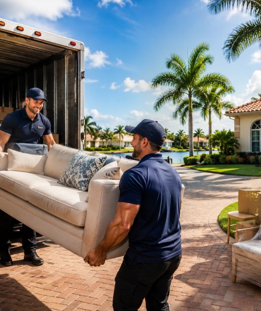 Licensed local movers in Florida helping a family relocate to a new hom